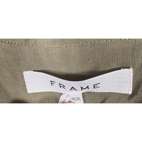 Frame army green military short sleeve shirt size M - Picture 4 of 6